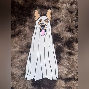 Ghost Dog Art Print door hanger